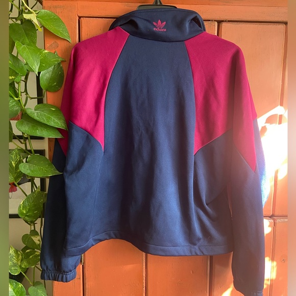 Navy and Raspberry Adidas Track Jacket - Picture 5 of 7